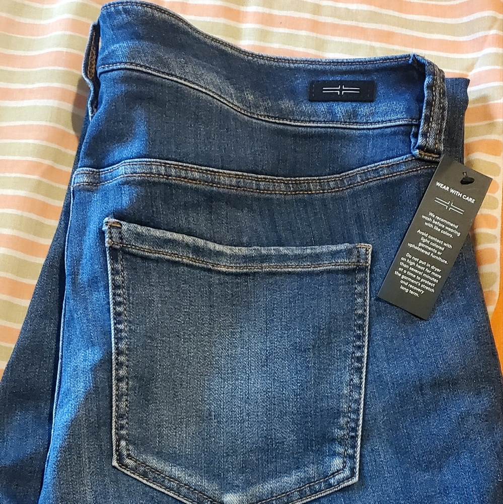 Liverpool charlie crop wide rolled cuff jean